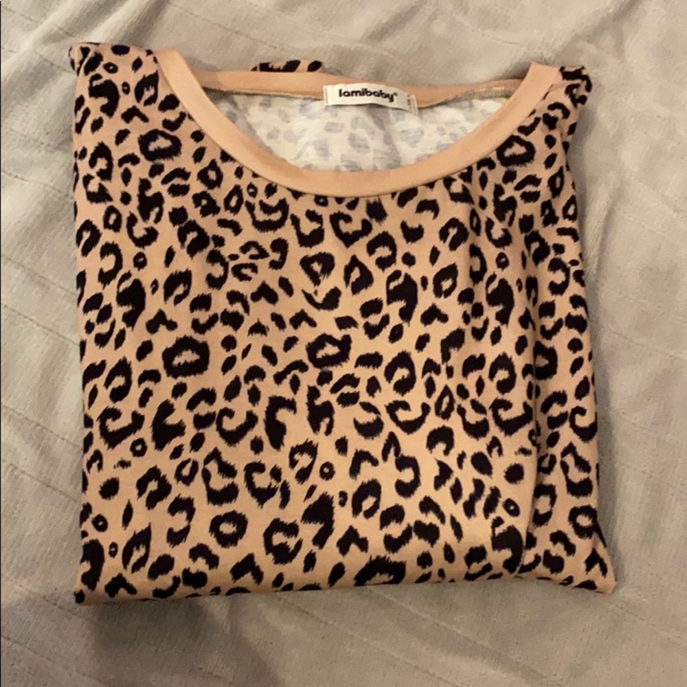 Barely worn leopard long sleeve shirt